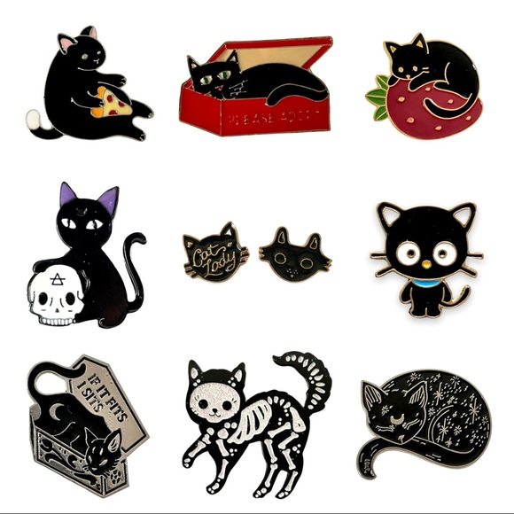 🎄Calico Cat In Box Enamel Lapel Pin - Picture 10 of 11